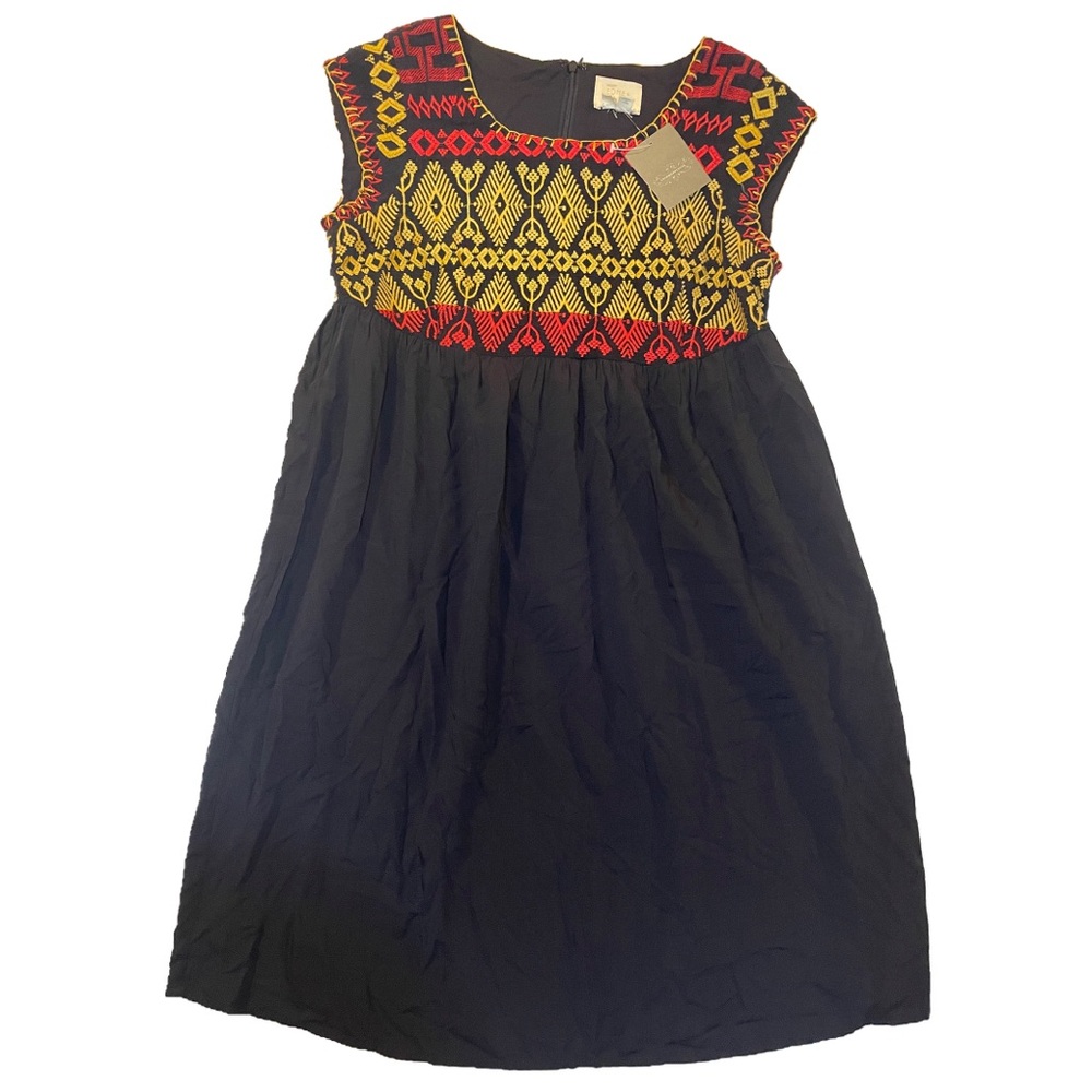 ☀️Anthropologie - Edme & Esyllte - Embroidered Babydoll Rayon-Cotton Dress - XS